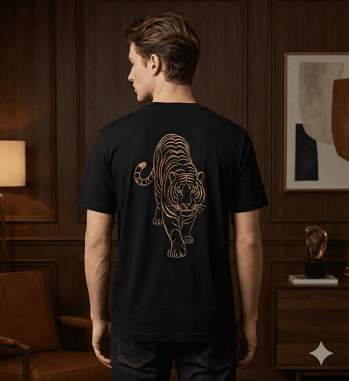 Tiger Embroidery Tee — view 4