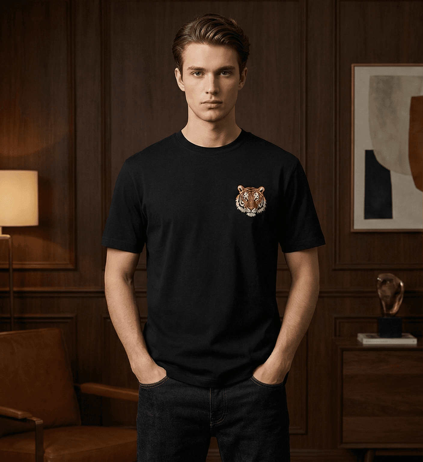 Tiger Embroidery Tee — view 3